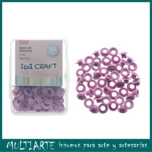 Ojalillos metalicos Ibi Craft 50 Unidades 4.5mm Lila