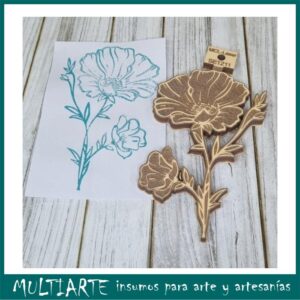 Sello 10x15cms Flores 1211