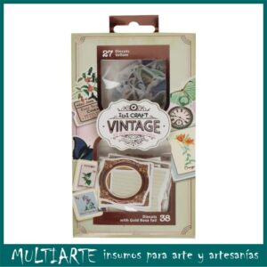 Set de 65 troqueles de papel  Vintage ibi craft 600885