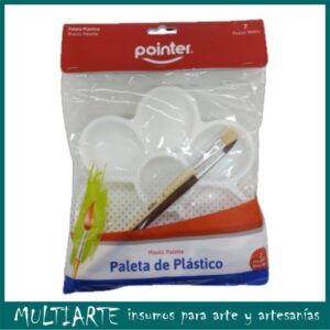 Paleta plastica Flor con pincele Pointer