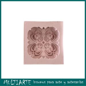 Molde de silicona Moldura roseta cuadrada alta
