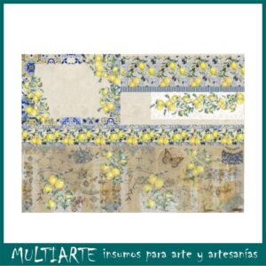 Lámina de seda para decoupage 50x70cms LIMONES8