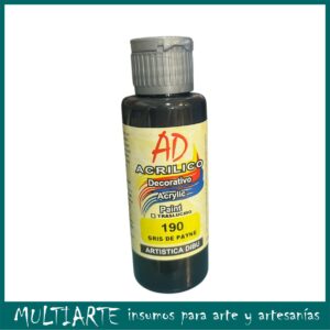 Pintura decorativa Artistica Dibu 190 gris de payne 60ml