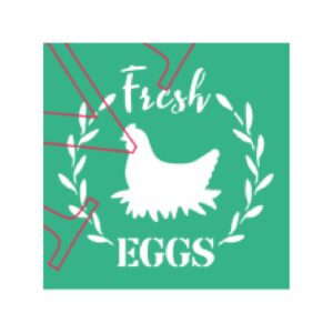 Stencil 25 x 25cms MCL - 1919 Eggs