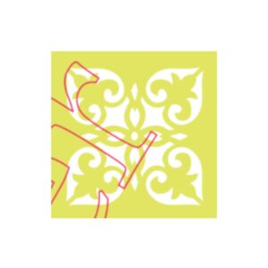 Stencil 15 x 15cms MCL - 2010 Azulejo