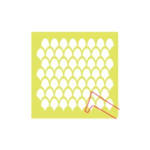 Stencil 15 x 15cms MCL -  208 Escamas