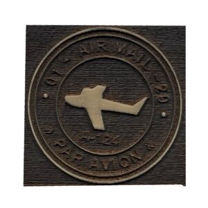 Sello 6x6cms Avion 221