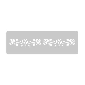 Stencil EQarte reutilizable 4,5 x 30cms Chicos 222 Rosas