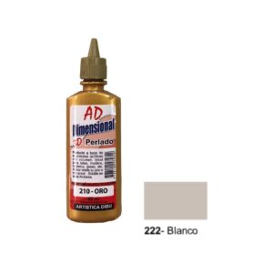 Pintura dimensional AD 40ml 222- blanco metalizado