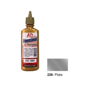 Pintura dimensional AD 40ml 226- plata metalizado