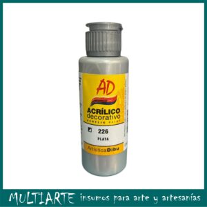 Pintura decorativa Artistica Dibu 226 plata 60ml