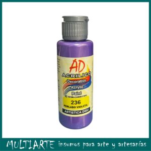 Pintura decorativa Artistica Dibu 236 violeta perlado 60ml