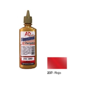 Pintura dimensional AD 40ml 237- rojo metalizado