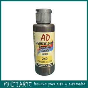 Pintura decorativa Artistica Dibu 240 acero perlado 60ml