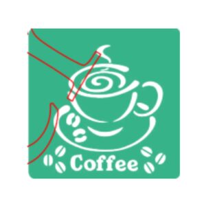 Stencil 25 x 25cms MCL -  260 Coffee
