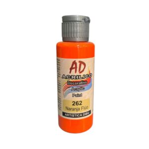 Pintura decorativa Artistica Dibu 262 Naranja Fluo 60ml