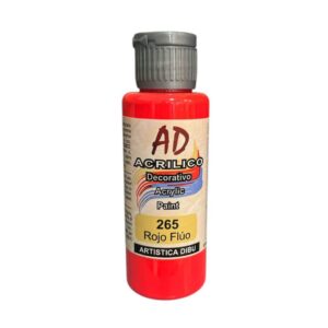 Pintura decorativa Artistica Dibu 265 Rojo Fluo 60ml