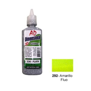 Pintura dimensional AD 40ml 292- amarillo fluo Glitter