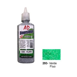 Pintura dimensional AD 40ml 293- verde fluo Glitter