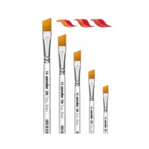 Pincel Condor Nro 308-04 pelo sintético toray dorado angular premium