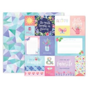 Papel para scrapbook doble faz Pink Paislee - Bloom Street 310961