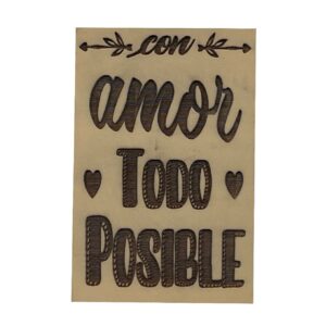 Sello bajo relieve 8x12cms Todo es posible 319