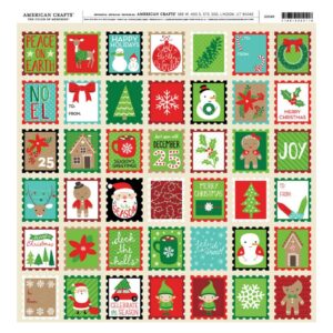 Papel para scrapbook Navidad estampado una cara 320411