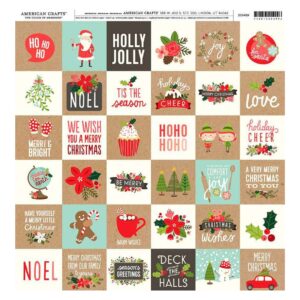 Papel para scrapbook Navidad estampado una cara 320499