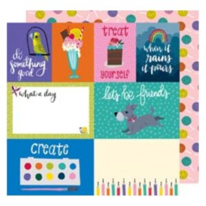 Papel para scrapbook doble faz Shimelle - Box Of Crayons 346591