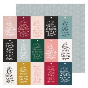 Papel para scrapbook Crate Paper Snow Flake 350966