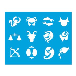 Stencil Litoarte reutilizable 17 x 21 cms STM-361 Signos Zodiaco