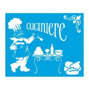 Stencil Litoarte reutilizable 17 x 21 cms STM-362 Cocinero