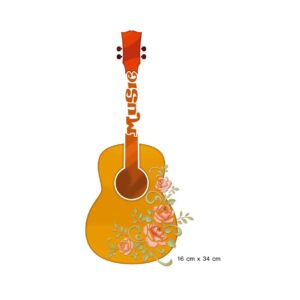Stencil Litoarte reutilizable 21 x 34 cms ST-388 Guitarra Superposicion