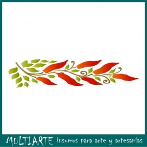 Stencil Litoarte reutilizable 8,5 x 28,5 cms STE-109