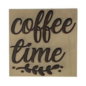 Sello bajo relieve 10x10cms Coffe Time 396