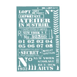 Stencil 20 x 30cms MCL - 4213 Industrial