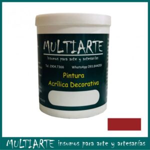 Pintura acrílica al agua Bermellon 1 litro Multiarte