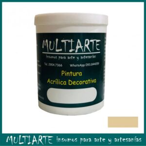 Pintura acrílica al agua Manteca 1 litro Multiarte