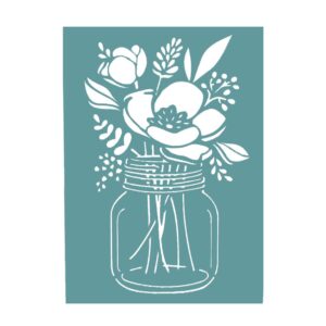 Stencil 20 x 30cms MCL - 5053 Flores