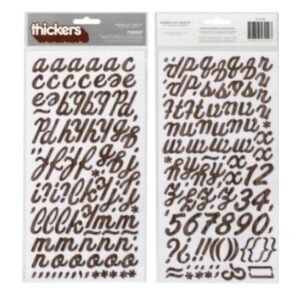 Letras dimensionales adhesivas Chestnut 53159