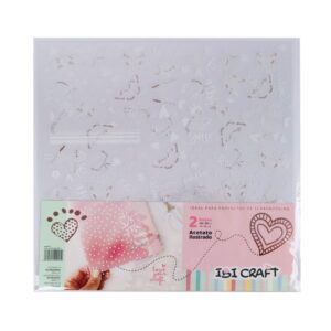 Dos Hojas de acetato con diseños Mariposas 30x30cms Ibi Craft