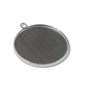 Base para medalla redonda 25mm interior Acero - para resina