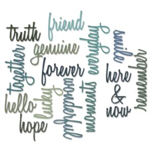 Cortante Thinlits Sizzix - Friendship Words: Script by Tim Holtz 12 Pzs 660225