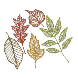 Cortante Thinlits Sizzix - Skeleton Leaves by Tim Holtz 5 Piezas 663094