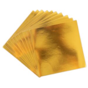 Cartulina adhesiva metalizada 10 hojas de 15x15cms Sizzix Gold 665258