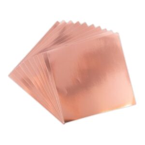Cartulina adhesiva metalizada 10 hojas de 15x15cms Sizzix Rose Gold 665259