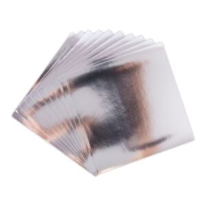 Cartulina adhesiva metalizada 10 hojas de 15x15cms Sizzix Plateado 665260