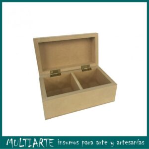 Caja de te en MDF con 2 reparticiones CC376
