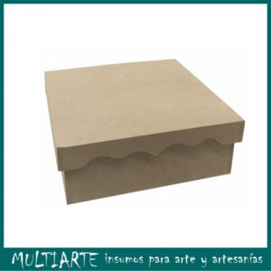 Caja de 20cms x 20cms x 10cms con tapa en MDF
