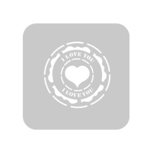 Stencil EQarte reutilizable 10 x 10cms 823 I Love You